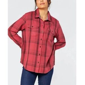 Outerknown Blanket Shirt Plaid Flannel Button Up Shirt Women’s Medium Large